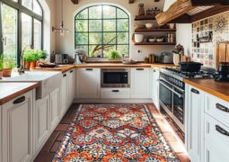 Rénovez et relookez votre cuisine avec des tapis de carreaux de ciment