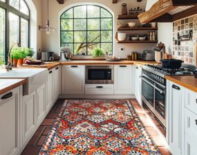 Rénovez et relookez votre cuisine avec des tapis de carreaux de ciment